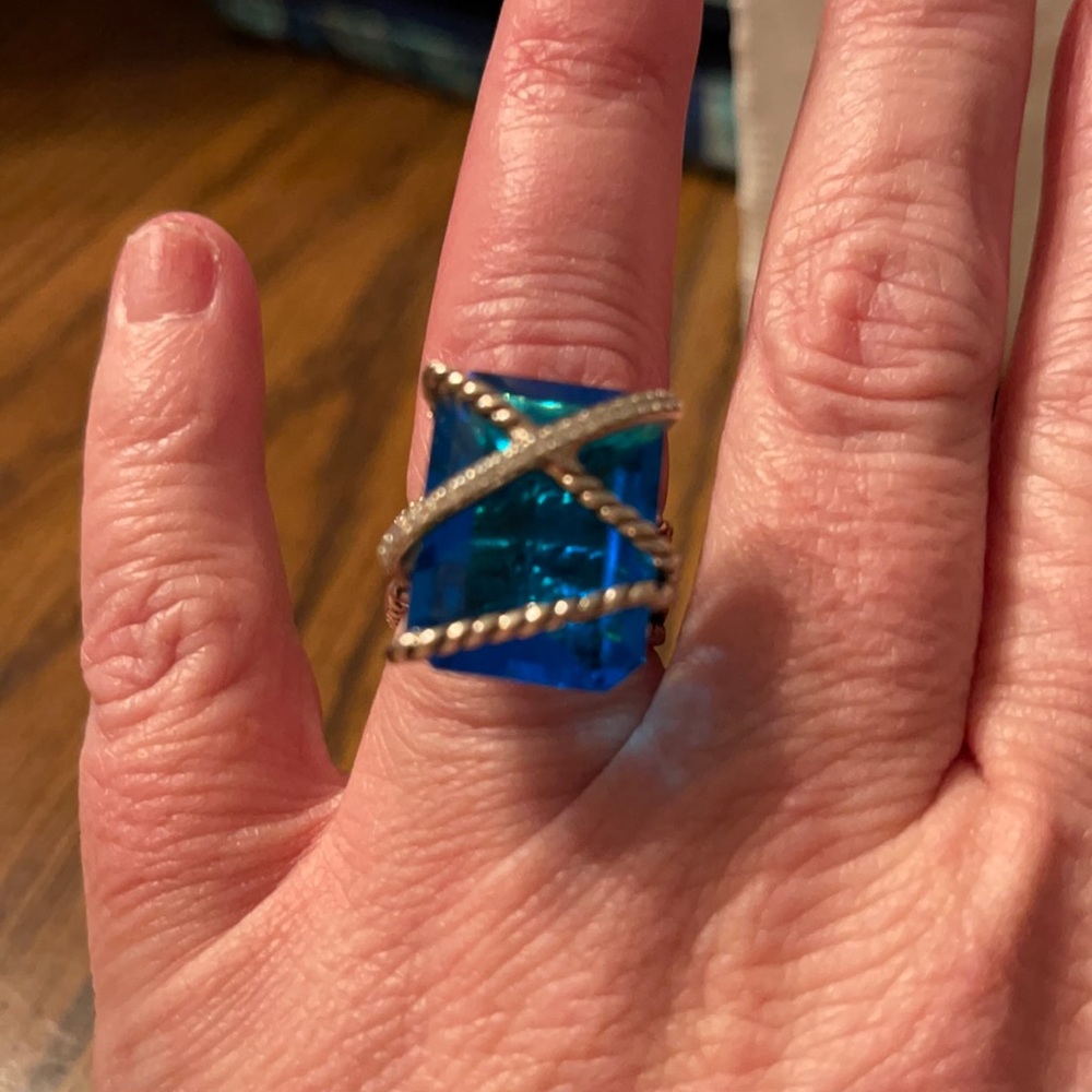 David Yurman Blue Topaz Ring